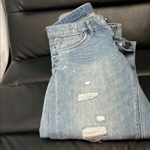 White House Black Market Light Blue Distressed Jeans